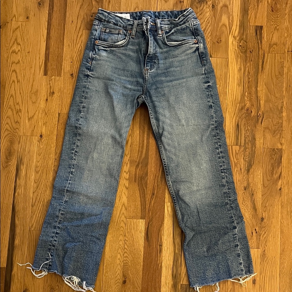 Zara Straight Leg Blue Jeans